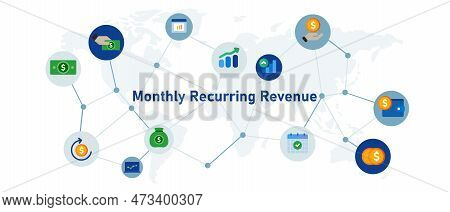 Monthly Recurring Income Mrr Revenue Stream Each Month In Business