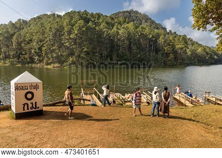Pai, Thailand, March 26, 2023: Pang Ung Is A Tourist Attraction In Mae Hong Son Province, Northern T