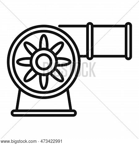 Ductwork Ventilation Icon. Outline Ductwork Ventilation Icon For Web Design Isolated On White Backgr