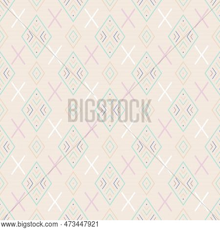Seamless Geometric Abstract Pattern. Modern Colored Background. Fachion Wallpaper With Stripes, Line