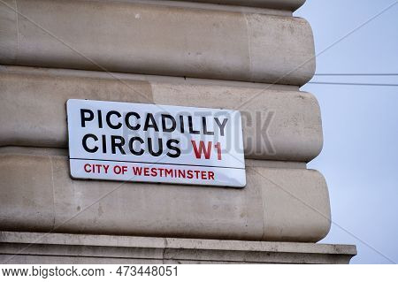 London - November 13, 2022: A Street Sign Reading 