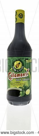 Winneconne, Wi - 19 March 2023: A Package Of Calamansi Soy Sauce On An Isolated Background.