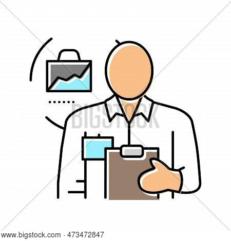 Facilities Manager Repair Worker Color Icon Vector. Facilities Manager Repair Worker Sign. Isolated 