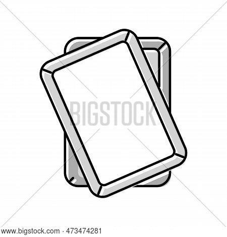 Aluminum Sheet Pan Kitchen Cookware Color Icon Vector. Aluminum Sheet Pan Kitchen Cookware Sign. Iso