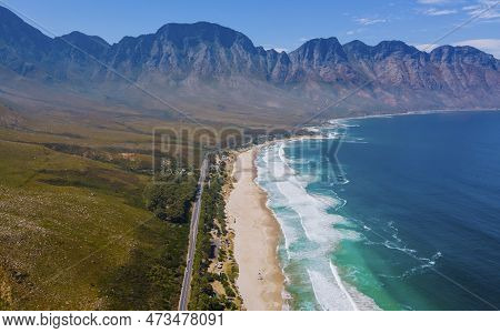 Kogelbay Beach Western Cape South Africa, Kogelbay Rugged Coast Line With Spectacular Mountains