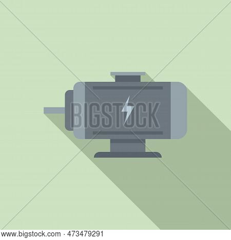 Hybrid Engine Icon. Flat Illustration Of Hybrid Engine Icon For Web Design