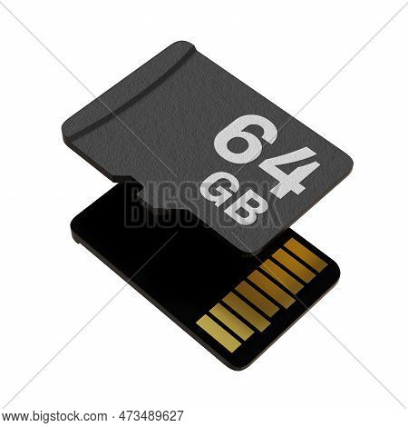Memory Card With 64 Gb Capacity, Microsd Flash Storage Disc