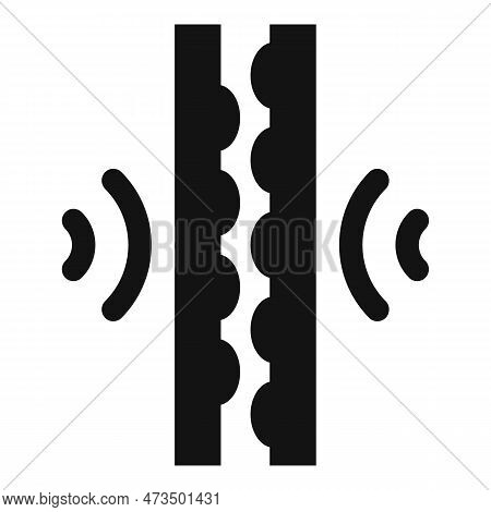 Soundproofing Audio Reflection Icon. Simple Illustration Of Soundproofing Audio Reflection Icon For 