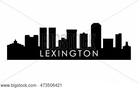 Lexington Skyline Silhouette. Black Lexington City Design Isolated On White Background.