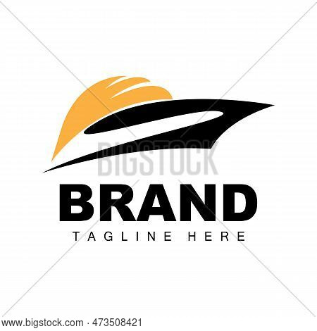 Ship Logo, Ocean Transport Vector, And Cruise Ship, Cargo, Logistics, Sailing School, Speedboat
