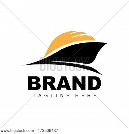 Ship Logo, Ocean Transport Vector, And Cruise Ship, Cargo, Logistics, Sailing School, Speedboat