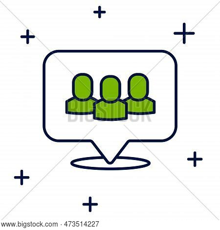 Filled Outline Project Team Base Icon Isolated On White Background. Business Analysis And Planning, 