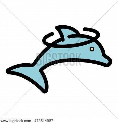 Mammal Dolphin Icon. Outline Mammal Dolphin Vector Icon For Web Design Isolated On White Background 