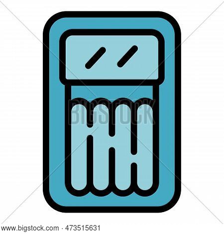 Pool Mat Icon. Outline Pool Mat Vector Icon For Web Design Isolated On White Background Color Flat