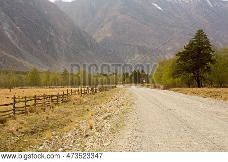A Country Road In The Mountains.gorny Altai, Russia