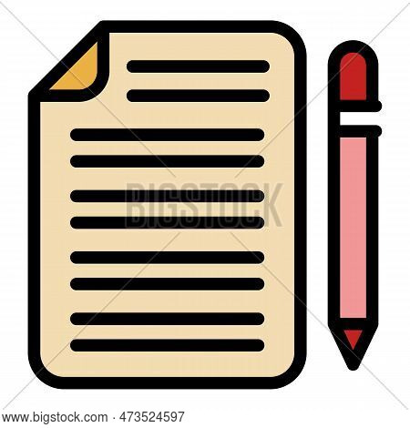 Student Thesis Icon. Outline Student Thesis Vector Icon For Web Design Isolated On White Background 
