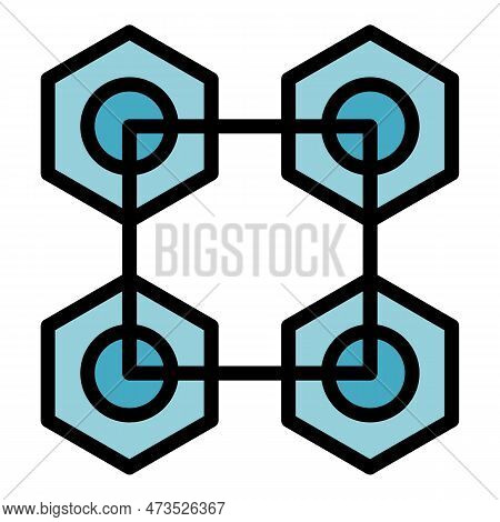 Blockchain Ledger Icon. Outline Blockchain Ledger Vector Icon For Web Design Isolated On White Backg