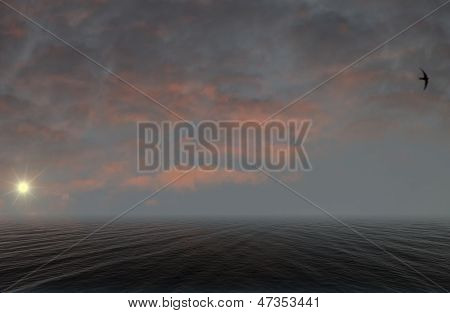 海空の水。
