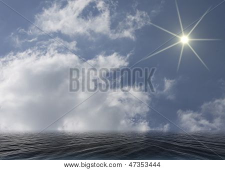 海空の水。