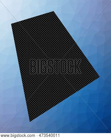 Rhode Island Geometric Map. Stencil Shape Of Rhode Island In Low Poly Style. Stylish Us State Vector