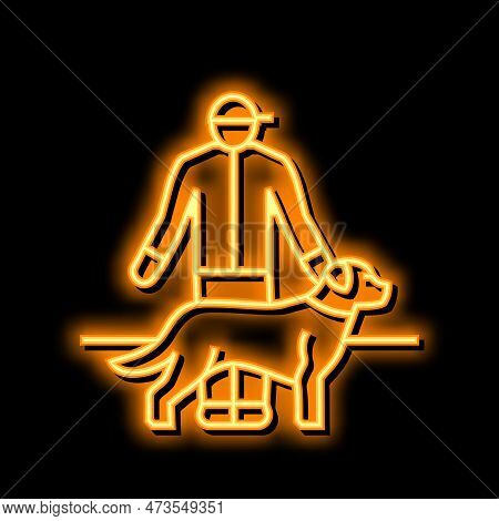 Pet Sitter Neon Light Sign Vector. Pet Sitter Illustration