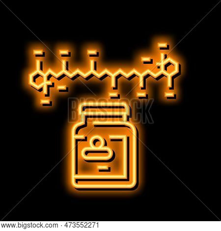 Carotene Carrot Neon Light Sign Vector. Carotene Carrot Illustration
