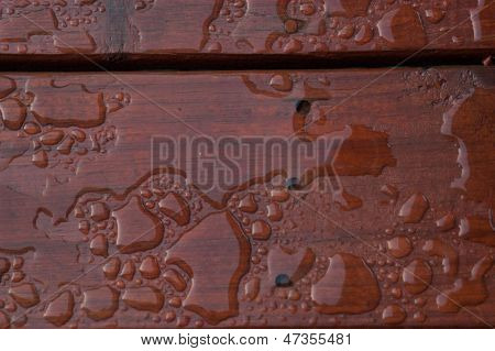 Vatten Beading på nyligen slutna däck