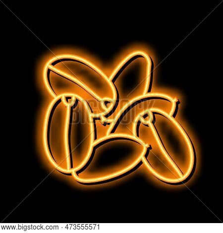 Spelt Seed Neon Light Sign Vector. Spelt Seed Illustration