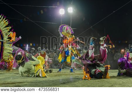 Purulia, West Bengal, India - 23rd December 2015 : Chhau Dance Or Chhou Dance. Unesco's Intangible C