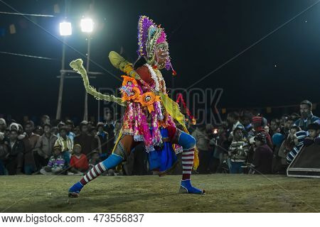 Purulia, West Bengal, India - 23rd December 2015 : Chhau Dance Or Chhou Dance. Unesco's Intangible C