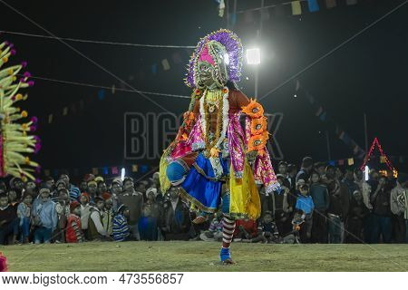 Purulia, West Bengal, India - 23rd December 2015 : Chhau Dance Or Chhou Dance. Unesco's Intangible C