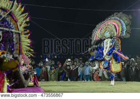 Purulia, West Bengal, India - 23rd December 2015 : Chhau Dance Or Chhou Dance Of Purulia. Unesco's I