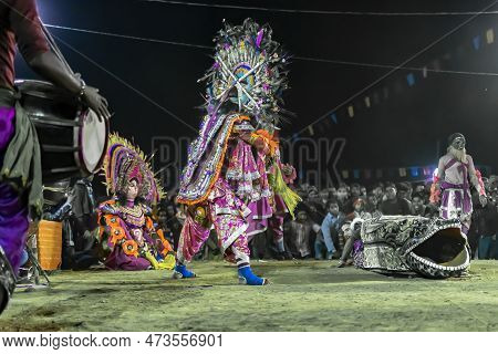 Purulia, West Bengal, India - 23rd December 2015 : Chhau Dance Or Chhou Dance Of Purulia. Unesco's I
