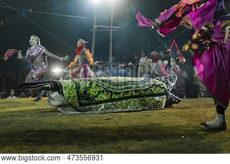 Purulia, West Bengal, India - 23rd December 2015 : Chhau Dance Or Chhou Dance Of Purulia. Unesco's I