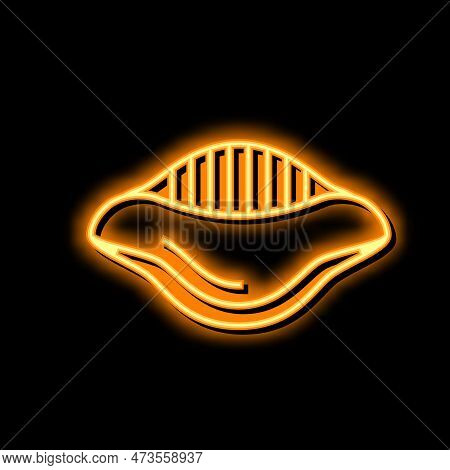 Conchiglie Pasta Neon Light Sign Vector. Conchiglie Pasta Illustration