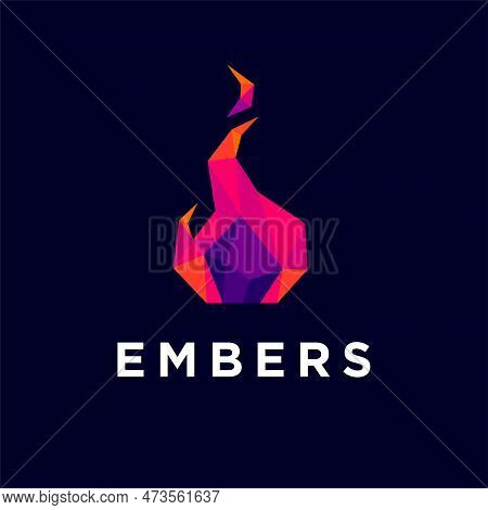 Embers Geometric Logo, Embers Logo Design, Embers Geometric Logo
