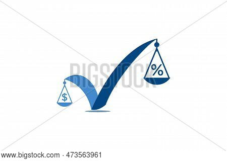 Checkmark Or Checklist Finance Trade Logo Design Icon Template Element Vector
