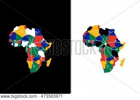 Map Africa Trip Travel Tour  Logo Design Template Element Vector