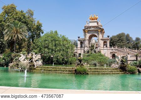 The Small Lake And Large Fountain Designed By Josep Fontserè Inside The Parc De La Ciutadella, Citad