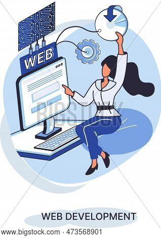 Web Development, Coding And Programming Responsive Layout Internet Site Or App Of Devices. Creation 