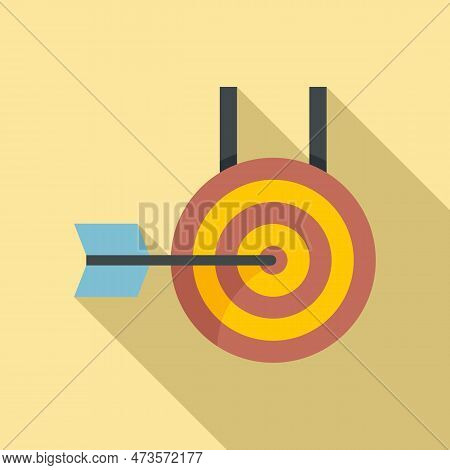 Arch Target Icon. Flat Illustration Of Arch Target Icon For Web Design