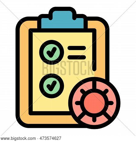 Test Clipboard Icon. Outline Test Clipboard Vector Icon For Web Design Isolated On White Background 