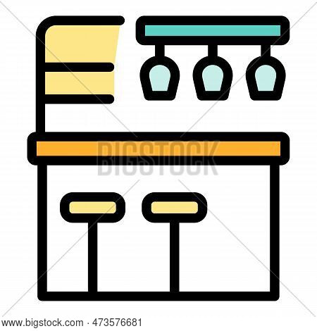 Bar Counter Icon. Outline Bar Counter Vector Icon For Web Design Isolated On White Background Color 