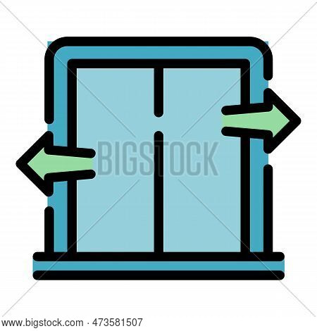 Emergency Pull Doors Icon. Outline Emergency Pull Doors Vector Icon For Web Design Isolated On White
