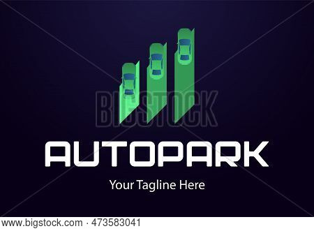 Creative Modern Autopark Logo. Parking Sign. Car Sale Company Icon. Can Use Like Emblem In Auto Logi