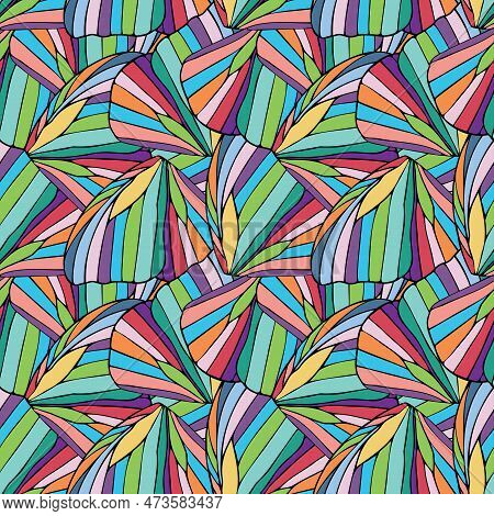 Abstract Butterfly Wings Or Flower Petals Seamless Pattern. Motley Farrago Collage. Creative Contemp