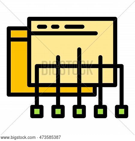 Api Web Scheme Icon. Outline Api Web Scheme Vector Icon For Web Design Isolated On White Background 