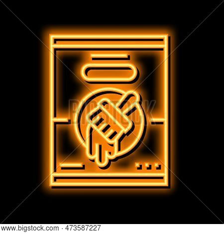Paint Tool Repair Neon Light Sign Vector. Paint Tool Repair Illustration