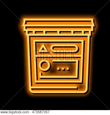 Concrete Tool Repair Neon Light Sign Vector. Concrete Tool Repair Illustration