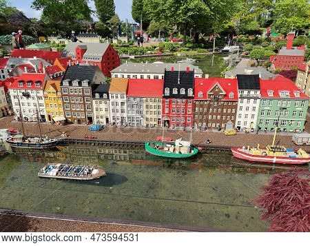 Billund, Denmark - June 11 2022: Legoland Billund Resort. Famous Amusement Park, Hotel And Lego Hous